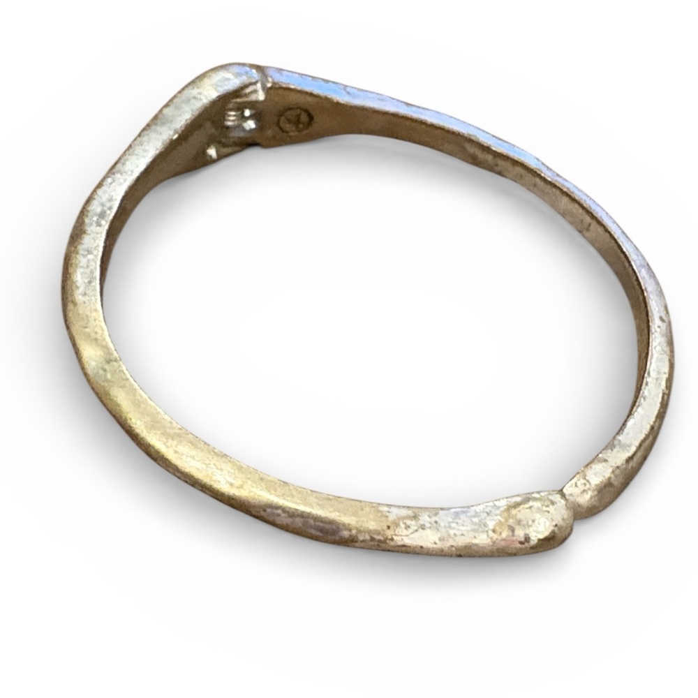 Vintage Trifari Success Gold Hinged Bangle Bracelet